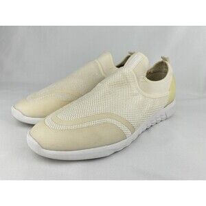Men’s Aldo White Beige Sneakers Slip On Shoes Size 13 Waffle Top Rubber‎ Backing